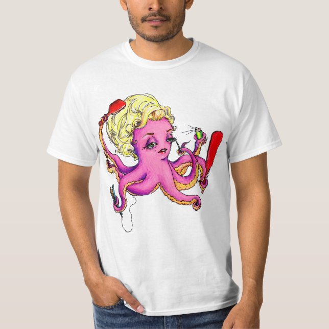 Camiseta Polvo com produtos de beleza (Frente)