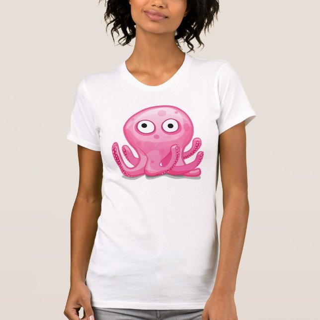 Camiseta polvo cor-de-rosa bobo e fofo (Frente)
