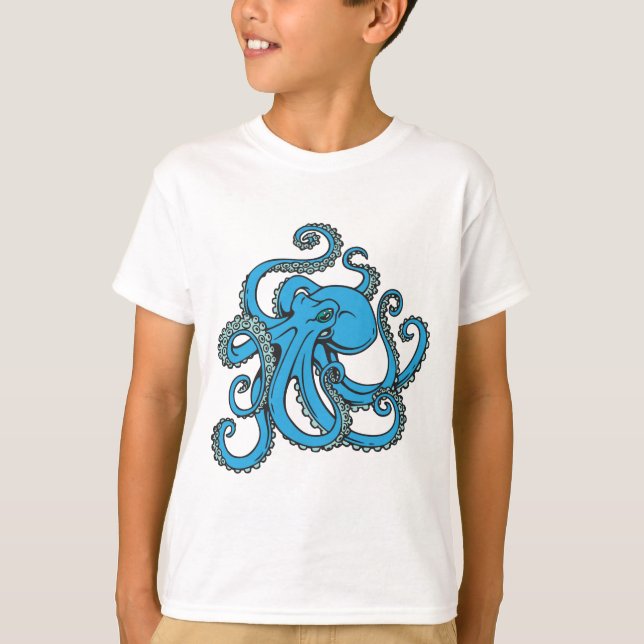 Camiseta Polvo do azul de oceano (Frente)