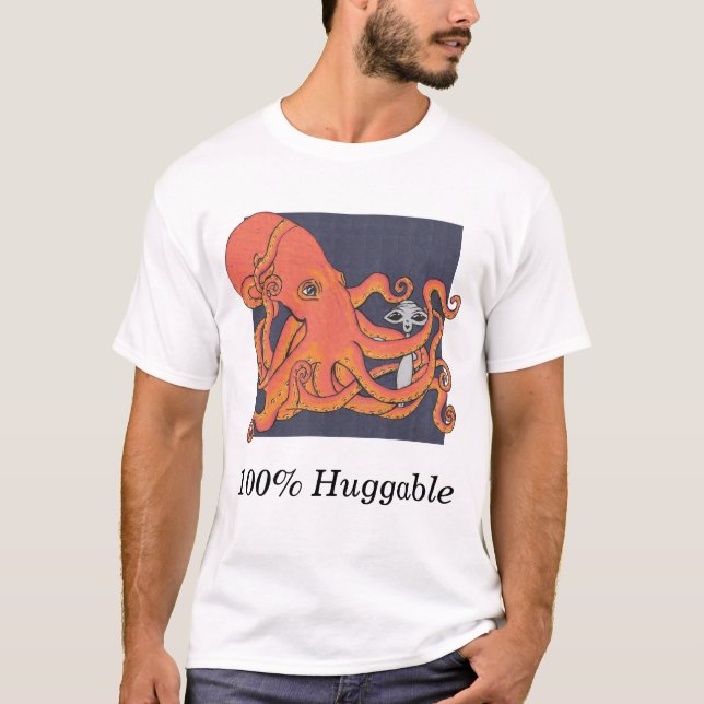 Camiseta Polvo e amigo estrangeiro 100% Huggable (Frente)