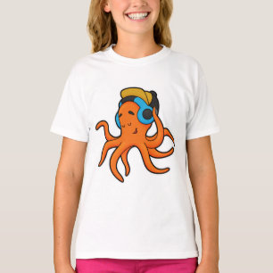 Camiseta Polvo em Música com Fone de Ouvido