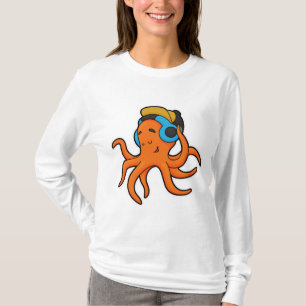 Camiseta Polvo em Música com Fone de Ouvido