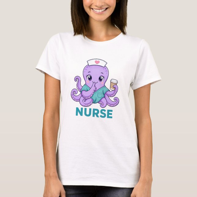 Camiseta Polvo Enfermeira Fofo (Frente)