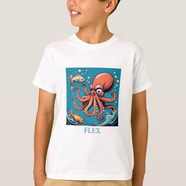 Camiseta Polvo Escando um Peixe, Flex (Frente)