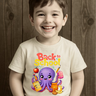 Camiseta Polvo escolar animado - Design de volta à escola