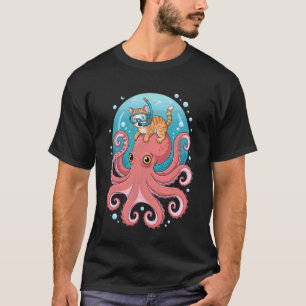 Camiseta Polvo Gato Mergulhador Biólogo Marinho Oceano Oc