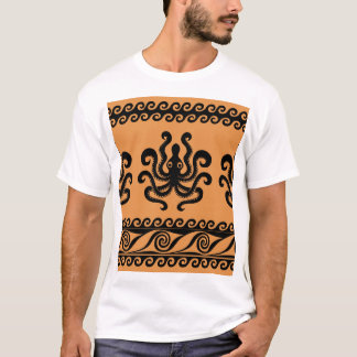 Camiseta Polvo grego antigo, padrão de onda