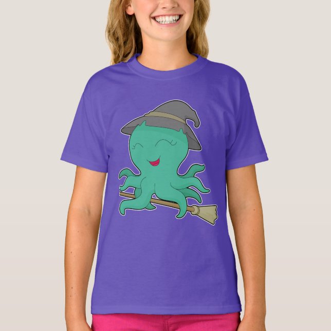 Camiseta Polvo Halloween Bruxa (Frente)