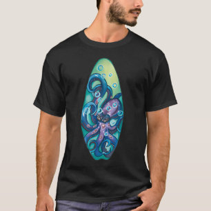 Camiseta Polvo (padrões de tamanho pequeno) Desenho de aqua