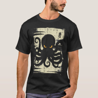 Camiseta Polvo Preto Japonês Vintage Ukiyo-E