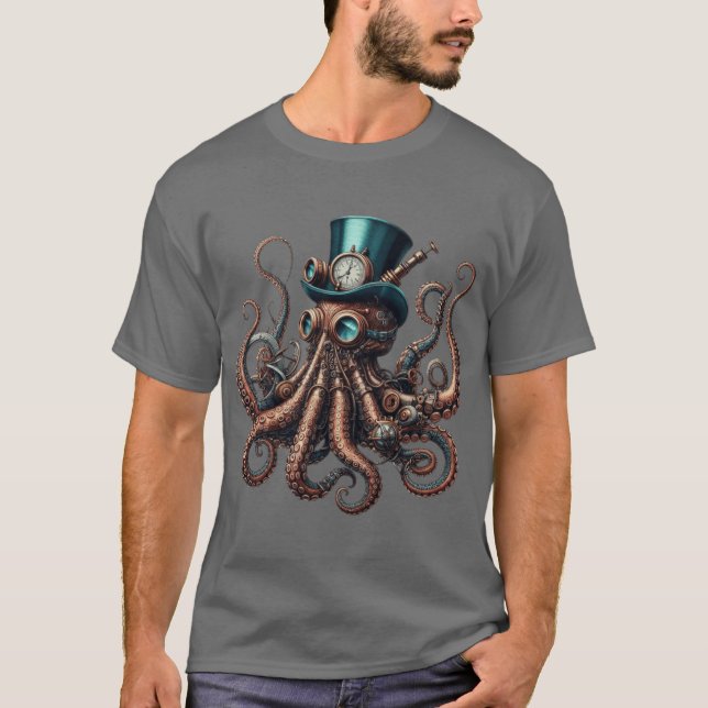 Camiseta Polvo Steampunk Vintage retrô (Frente)
