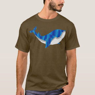 Camiseta Polygon Blue Whale Design