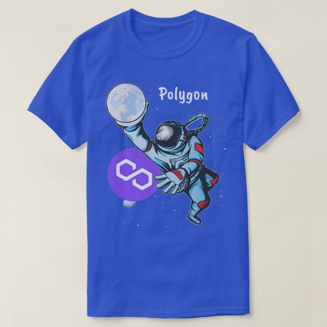 Camiseta Polygon MATIC Space Man Astronaut Dunk Crypto Cryp (Frente do Design)
