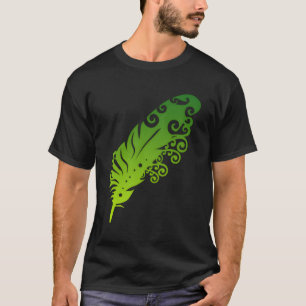 Camiseta Polynesia Maori Feather Tribal Tattoo Nova Zelândi