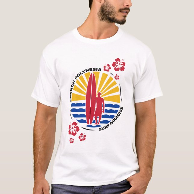 Camiseta Polynesia Surf t-shirt (Frente)