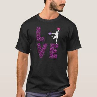 Camiseta Pom Poms Chee Girl Love Leopard Cheerhead Chee