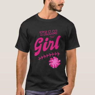 Camiseta Pom Poms Team Rapariga Sexo de Bebê Festa de Reven