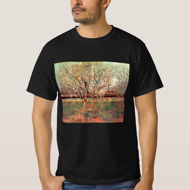 Camiseta Pomar em Flor, Ameixas de Ameixa por Vincent van G (Frente)
