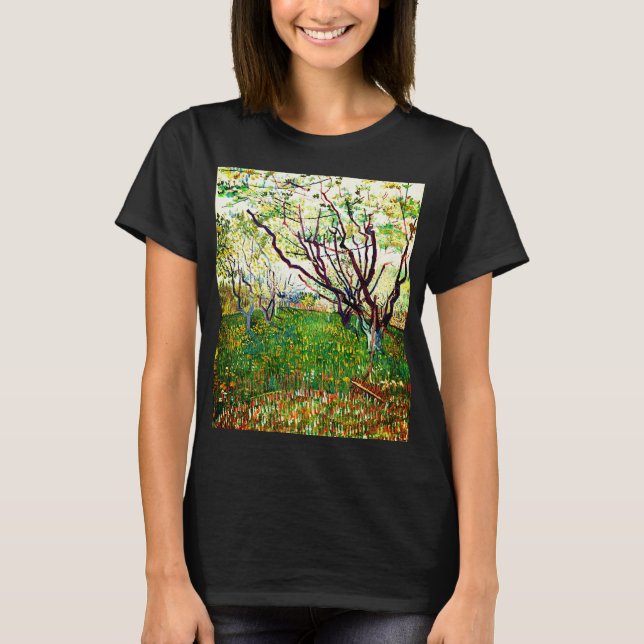 Camiseta Pomar Flor (1888) por Vincent Van Gogh (Frente)