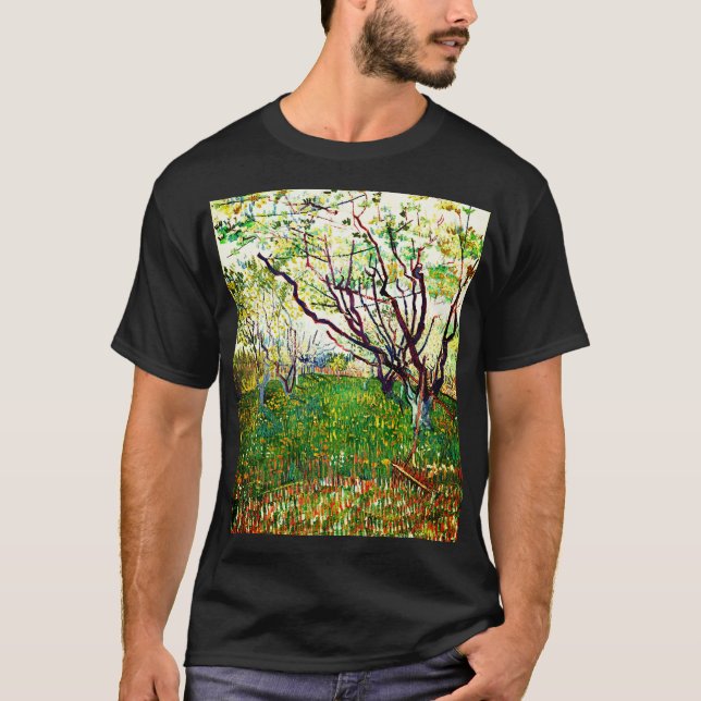 Camiseta Pomar Flor (1888) por Vincent Van Gogh (Frente)