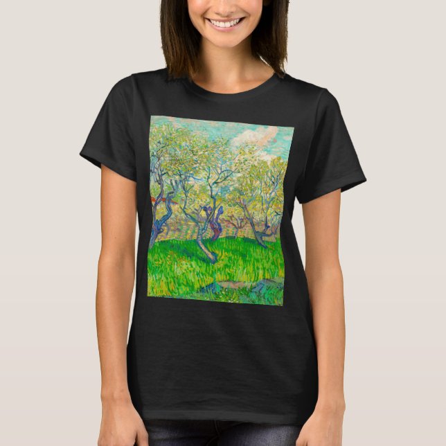 Camiseta Pomar Vincent van Gogh em Blossom (Frente)