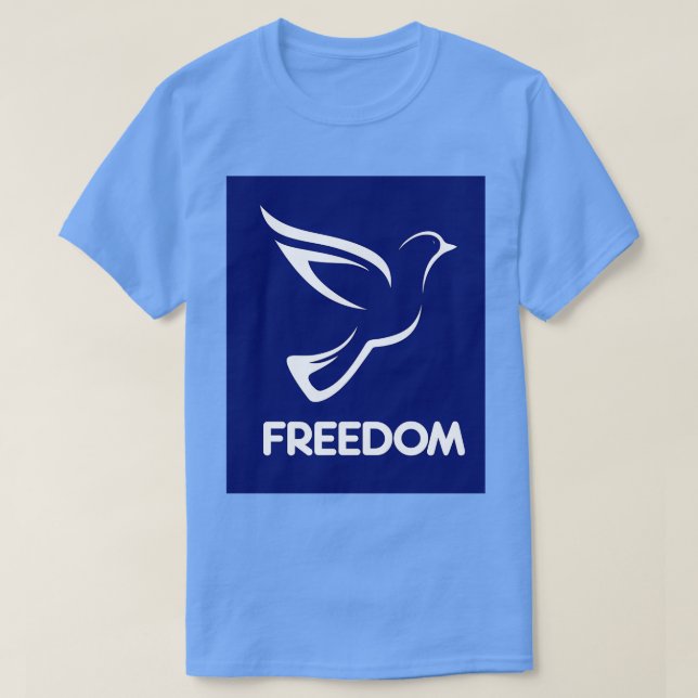 Camiseta Pomba branca de liberdade (Frente do Design)