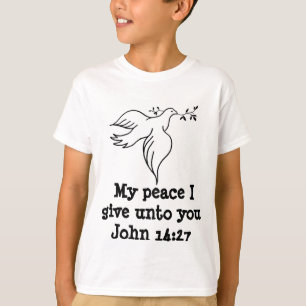 Camiseta Pomba da cristandade da religião do verso da