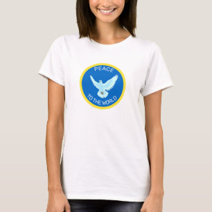 Camiseta Pomba da Paz com Texto Editável