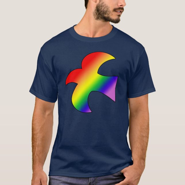 Camiseta Pomba de GLBT (Frente)