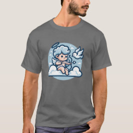 Camiseta pomba dia de os namorados-cupida