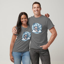 Camiseta pomba dia de os namorados-cupida
