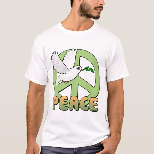 Camiseta Pomba e símbolo de paz (Frente)