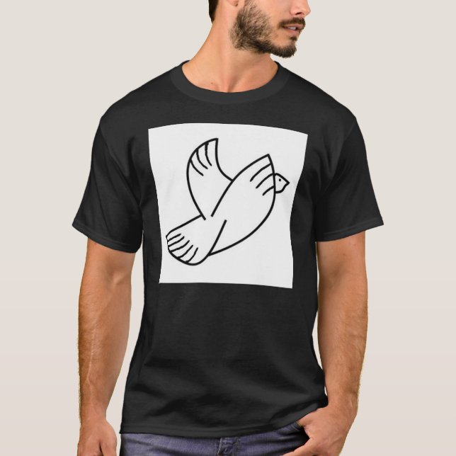 Camiseta Pomba (t-shirt do lado escuro) (Frente)