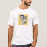Camiseta Pomba, Tallit & Menorah A<br><div class="desc">Um design bonito que combina o Magen David,  uma pomba,  Tallit & Menorrah com um fundo colorido.</div>