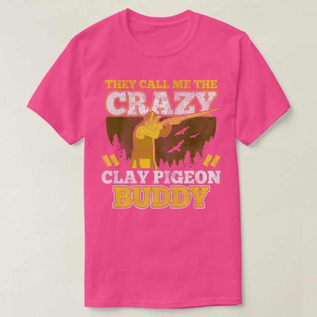 Camiseta pombo-argila atirando em armadilha atirador despor (Frente do Design)