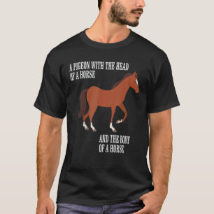 Camiseta Pombo Com A Cabeça E O Corpo De Um Cavalo O Corpo