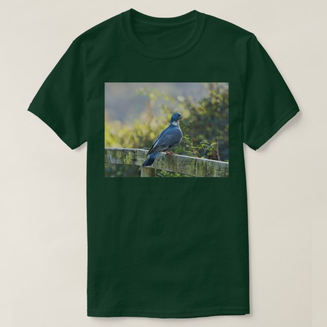 Camiseta Pombo de madeira em Seaton Wetlands 1 (Frente do Design)