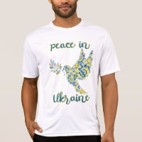 Pombo de oliveira de paz Marca ucraniana cores T