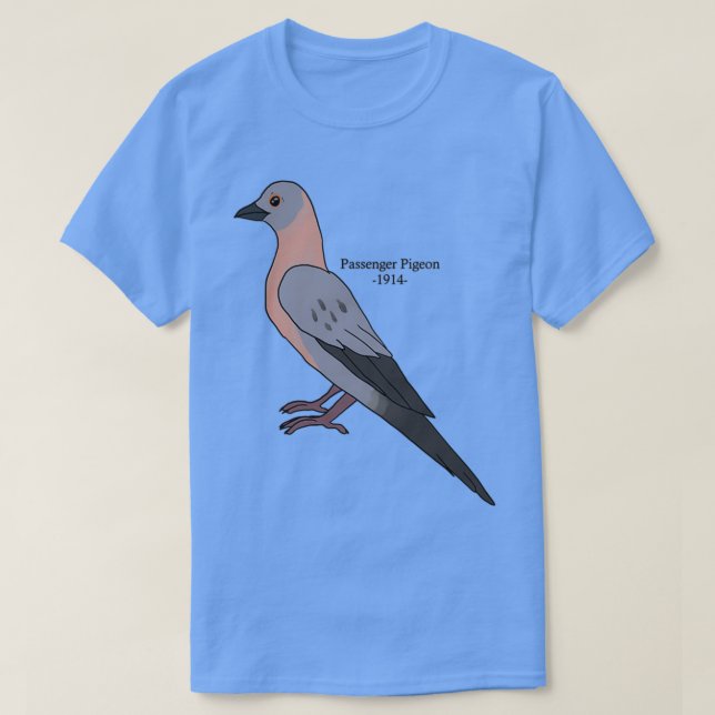 Camiseta Pombo de Passageiro Perdido (Frente do Design)