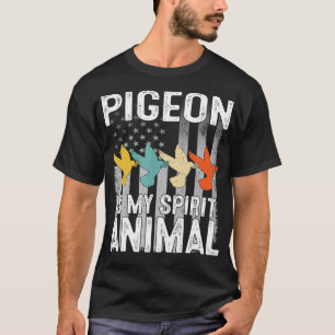 Camiseta Pombo É Meu Espírito Animal USA Bandeira Patrió