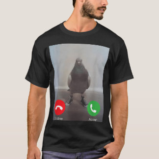 Camiseta Pombo Engraçado Chamando Meme Bobo Rotação Cerebra