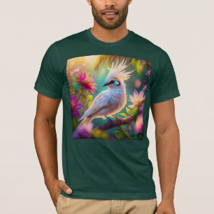 Camiseta Pombo Fantasia com Penugem Rosada Juvenil Crestado