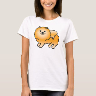 Camiseta Pombo Laranja Cachorro Pomerano
