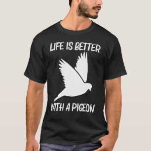 Camiseta Pombo legal Para Homens Pássaros De Pássaro