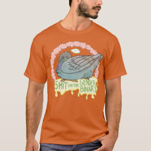 Camiseta Pombo não gosta do binário de gênero