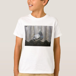 Camiseta Pombo no telhado.