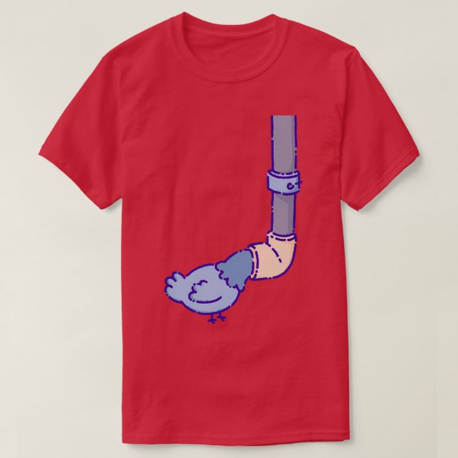 Camiseta Pombo Olhando Para A Água (Frente do Design)
