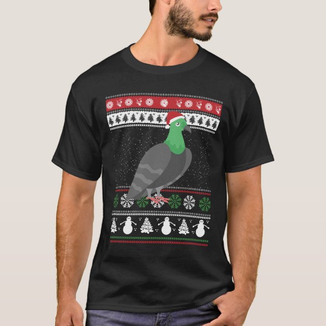 Camiseta Pombo - Pombo de Natal - Natal Feio (Frente)