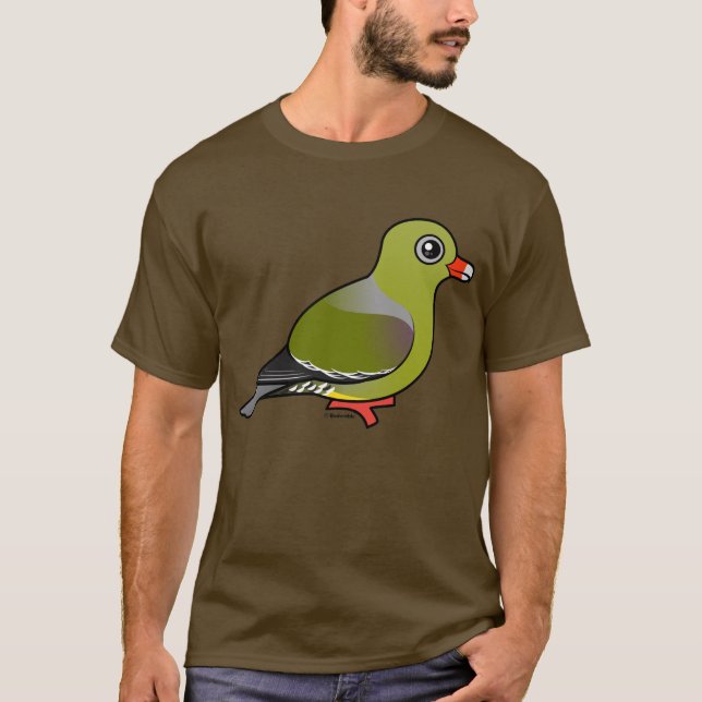 Camiseta Pombo verde africano (Frente)