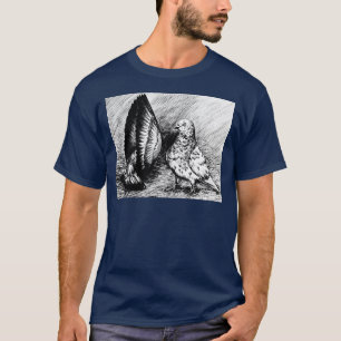 Camiseta Pombos do rolo da sala de estar